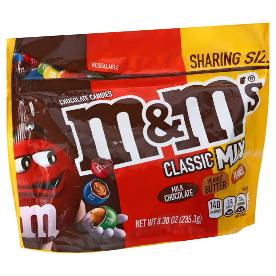 M&M's Chocolate Candies, Classic Mix, Sharing Size - 8.30 oz